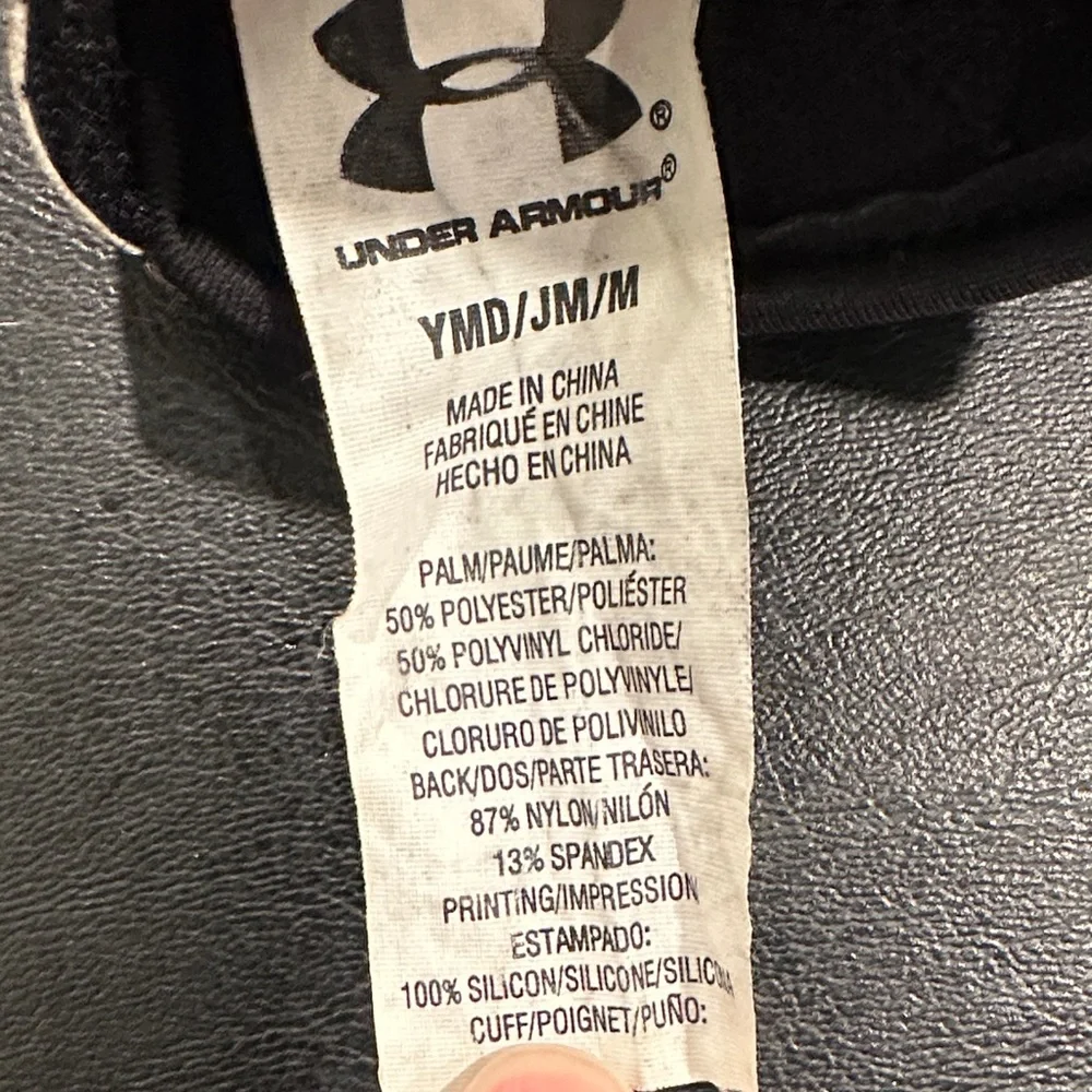 Under Armour Black and White FootballGloves